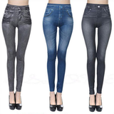 Women Autumn High Elastic Jeans Leggings