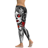 Skeleton Sugar Skull Leggings-Cloth-Beautyholic1.com-BeautyHolic1.com