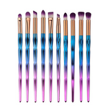 10pcs Unicorn Rainbow Makeup Brush Set