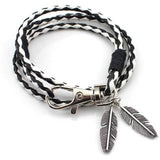 Feather Multiwrap Leather Bracelet-Beauty & Fashion-Prime4Choice.com-Prime4Choice.com