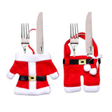 Cartoon Santa Silverware Holders Pockets Decor Storage-Silverware Decor-Prime4Choice.com-Prime4Choice.com