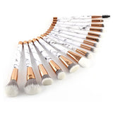 15 PCS Marble Makeup Brush