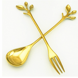 Luxury Coffee Spoons Fruit Forks Alloy Tableware-Kitchen & Dining-prime4choice.com-Gold-2PCS-Prime4Choice.com
