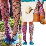 Women Mermaid Knee Socks-Socks-Prime4Choice.com-Prime4Choice.com