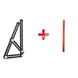 Multi-Ángulo De Regla De Cuatro Plegables-Tools & Gadgets-Prime4Choice.com-1 PLÁSTICO NEGRO + 6 LÁPICES-Prime4Choice.com
