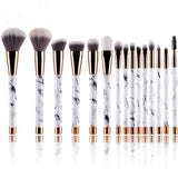15 PCS Marble Makeup Brush
