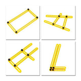 Règle pliante à quatre angles-Home Tools-Prime4Choice.com-PLASTIQUE-JAUNE DURABLE-Prime4Choice.com