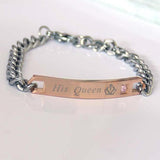 Her King His Queen Bracelets-Beauty-Beautyholic1.com-Rose Gold Crown-BeautyHolic1.com