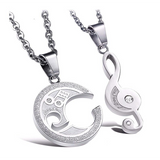 Lovers Puzzle Note Silver Necklace-Beauty & Fashion-Prime4Choice.com-Prime4Choice.com