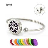 Flower Aromatherapy Bangle Bracelet 25MM-Beauty & Fashion-Prime4Choice.com-Prime4Choice.com
