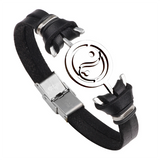 Vintage Stainless Steel Music Leather Bracelet-Beauty & Fashion-Prime4Choice.com-Black-TaiChi-Prime4Choice.com