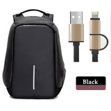 Multifunctional Anti-theft Backpack-bags-2UBEST.COM-Black Backpack+Black USB Cable-
