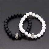 Pineapple Charm Lucky Color Beads Bracelets-Bracelets-Prime4Choice.com-Black&White-Prime4Choice.com